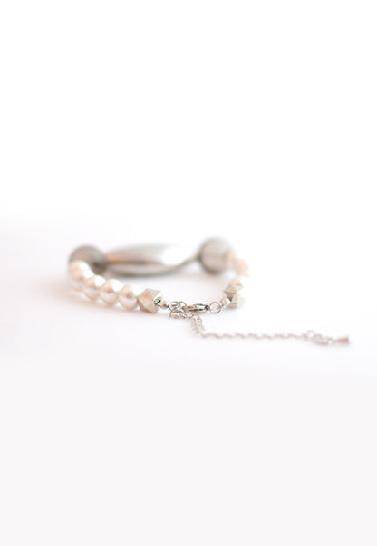 Cotton Pearls Glass Metal Bracelet - sanwaitsai - 4
