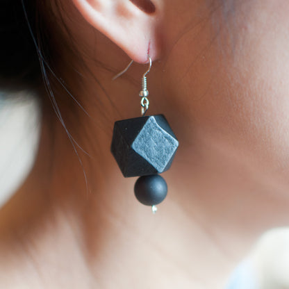 Black & Yellow Earrings - sanwaitsai