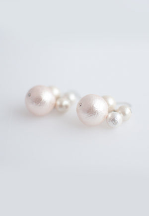 Japanese Cotton Pearl Earrings - sanwaitsai