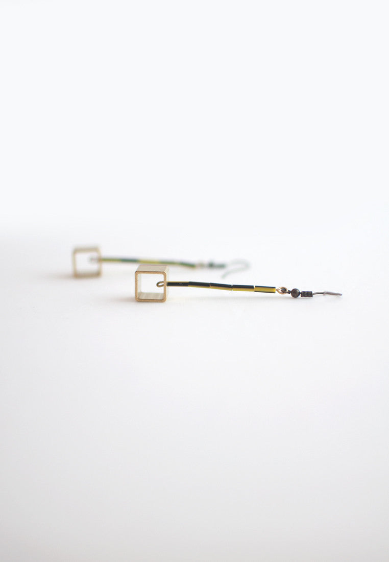 Resin Metal Earrings - sanwaitsai - 5