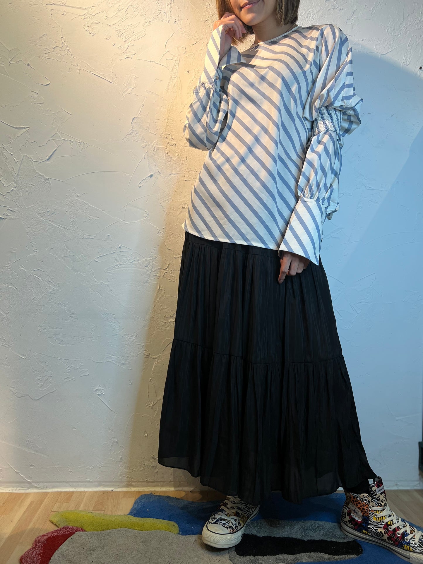條紋長袖上衣