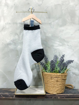 Shiny Silver Socks