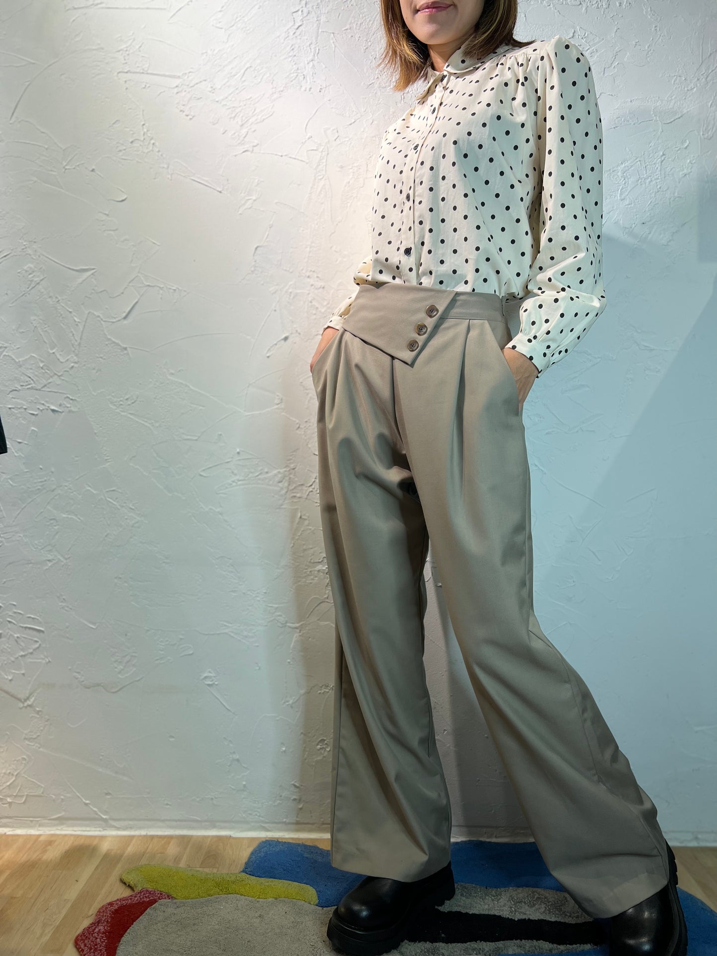 Slacks Button Pants Button Pants – sanwaitsai
