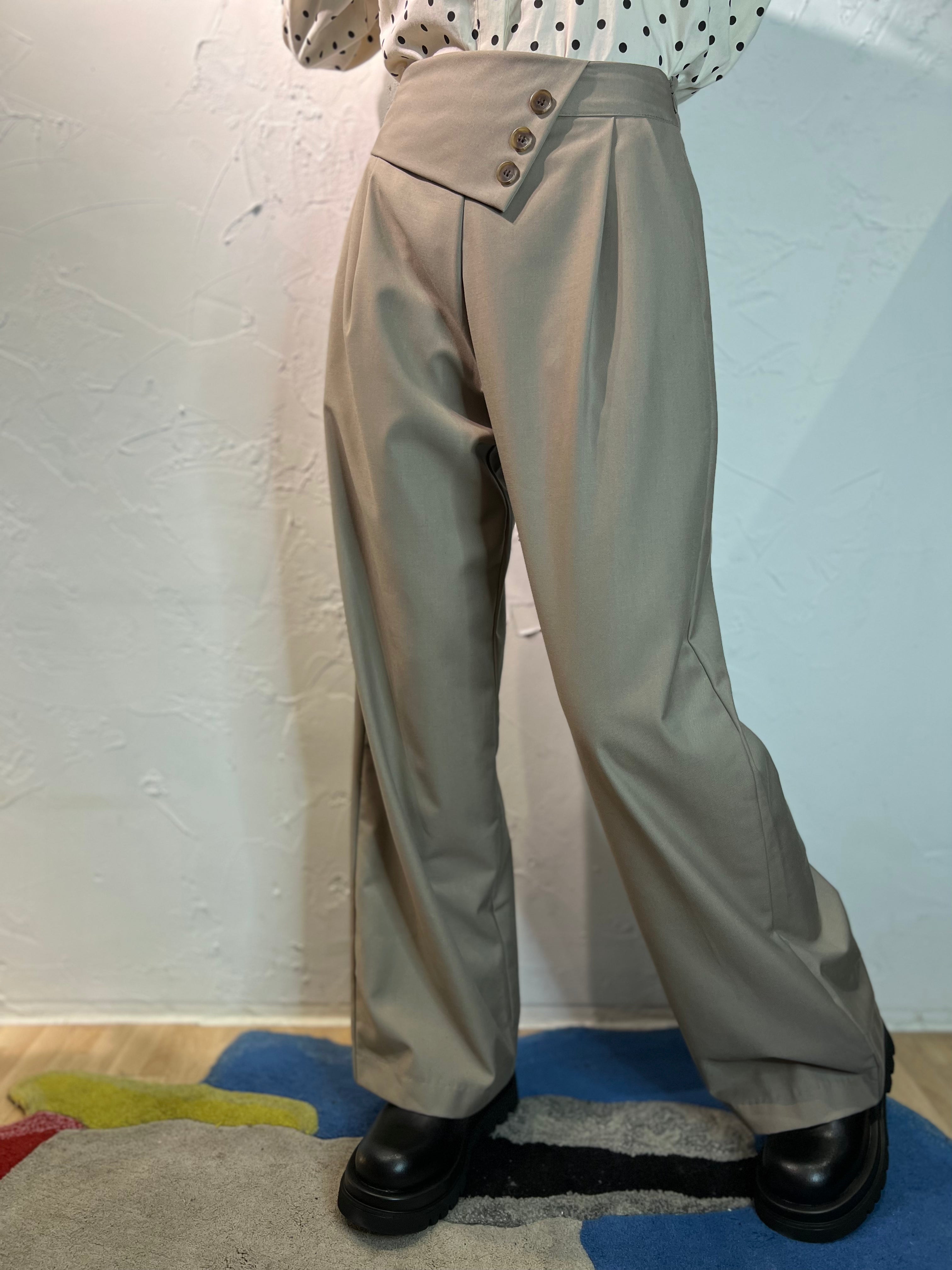Slacks Button Pants Button Pants – sanwaitsai