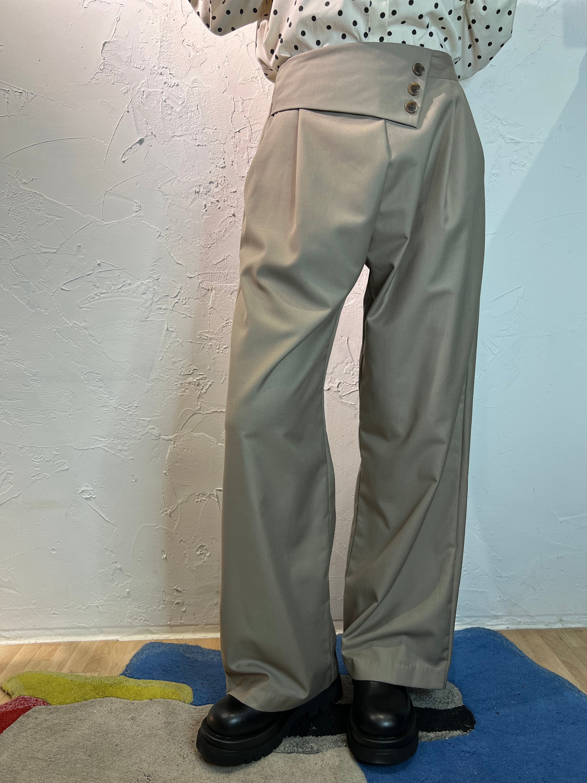 Slacks Button Pants Button Pants – sanwaitsai