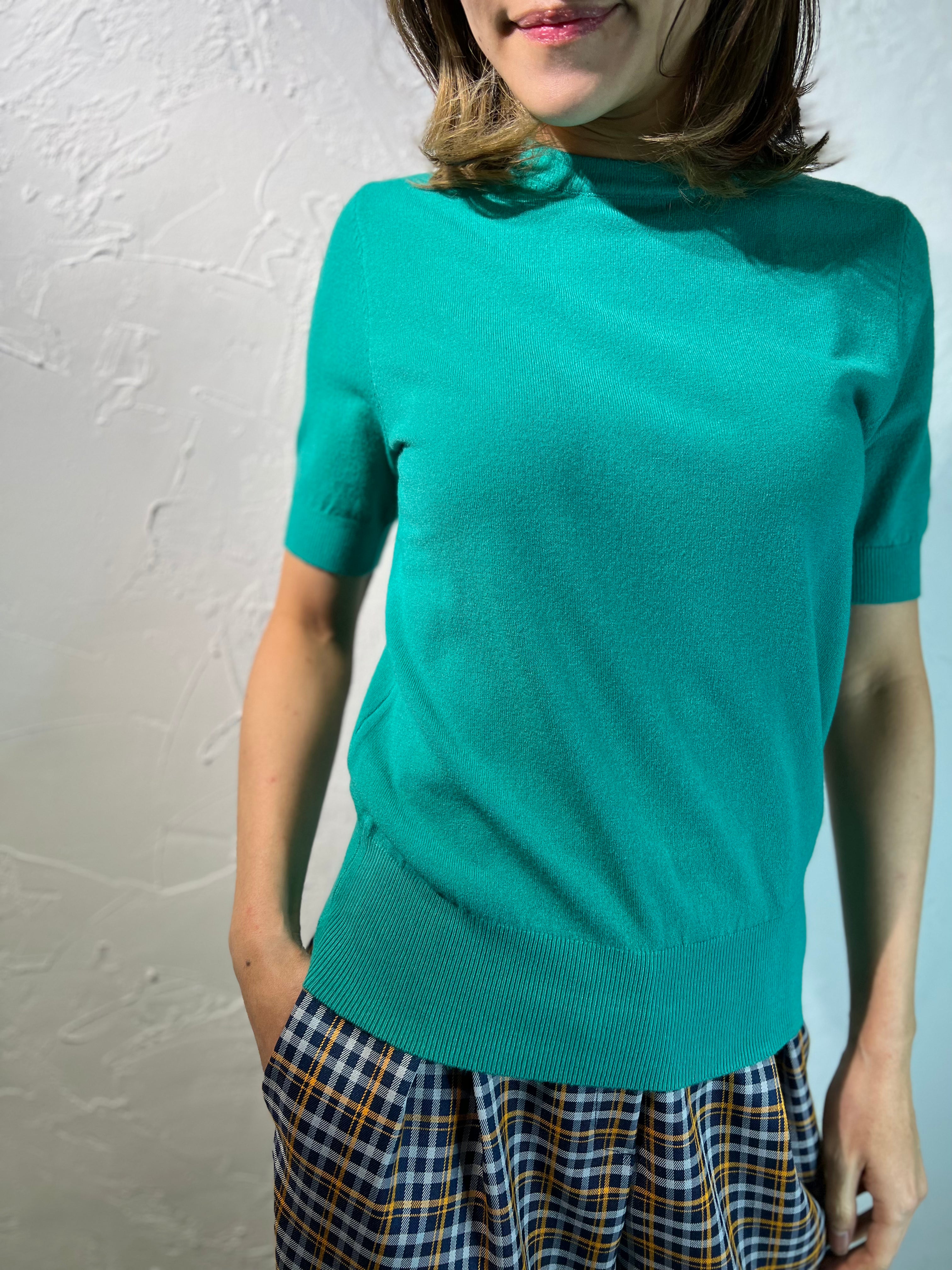 Plain Color Knit Top