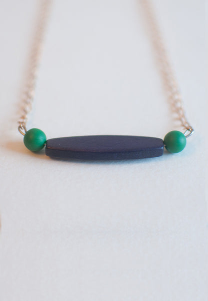 Black Green Necklace - sanwaitsai