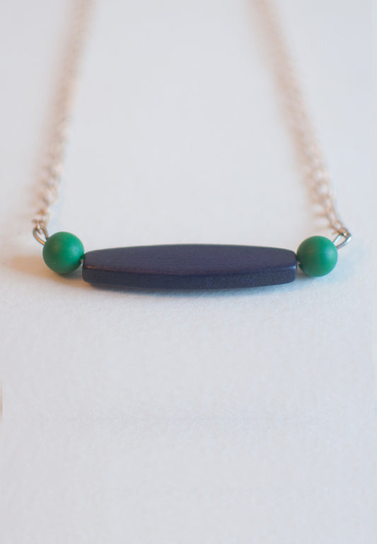 Black Green Necklace - sanwaitsai