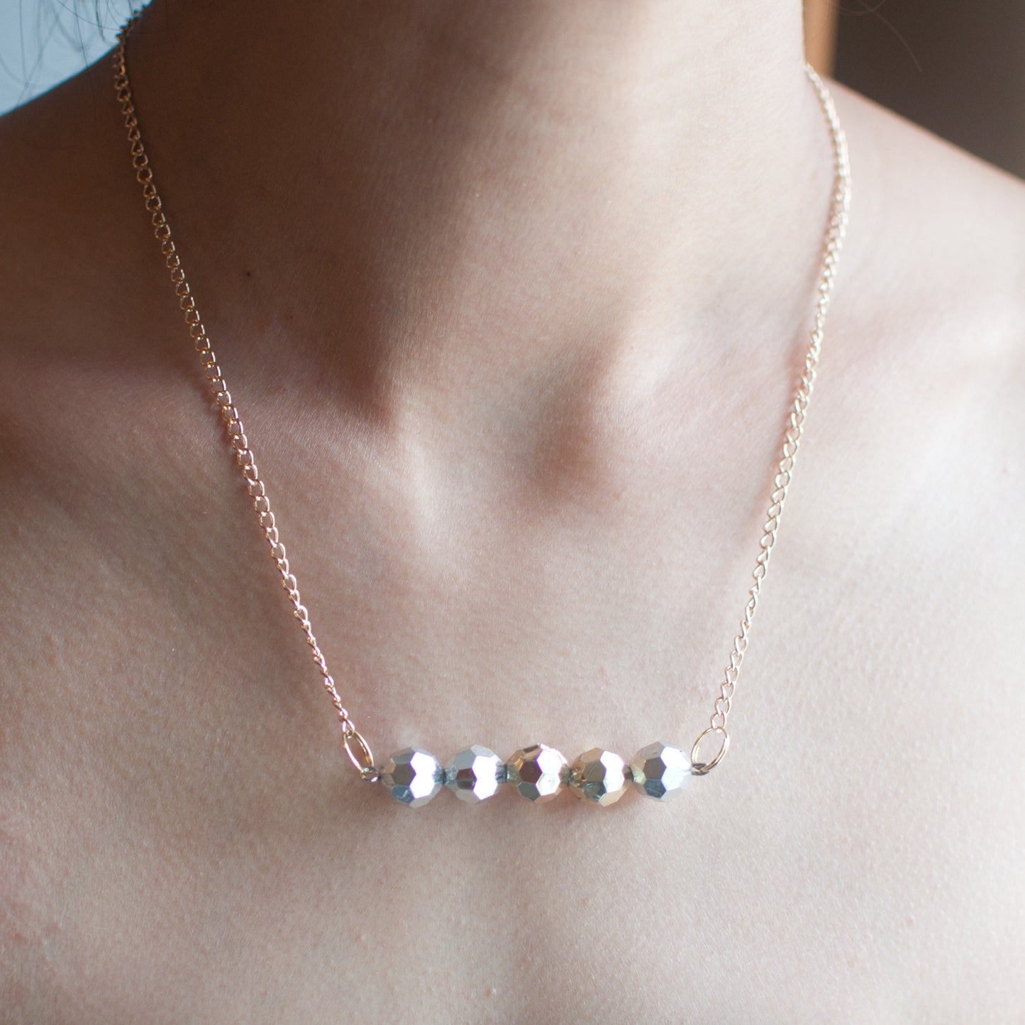 Disco Beads Pendant Necklace - sanwaitsai