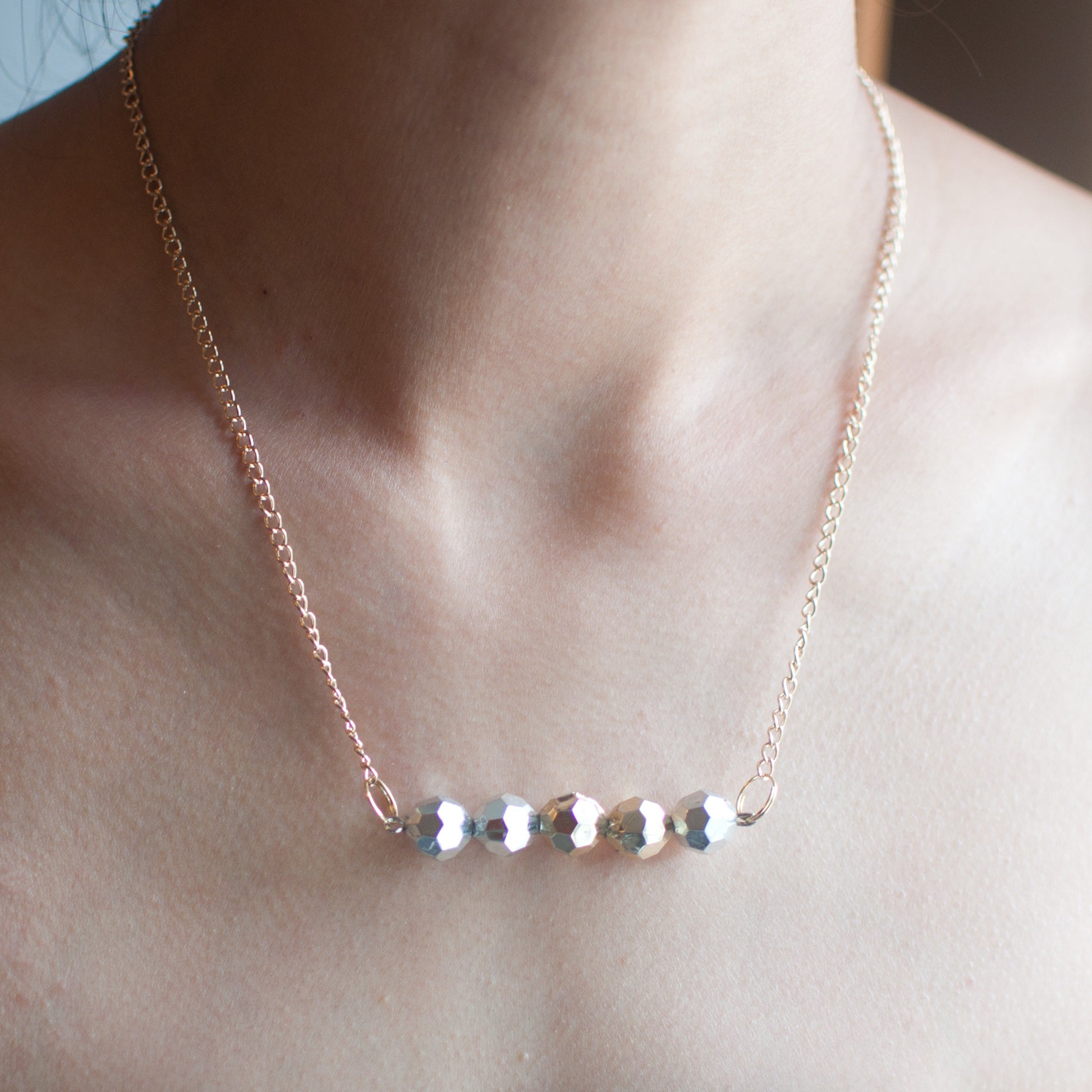 Disco Beads Pendant Necklace - sanwaitsai