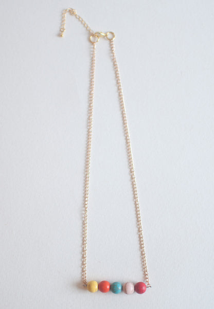 Colorful Natural Stone Necklace - sanwaitsai