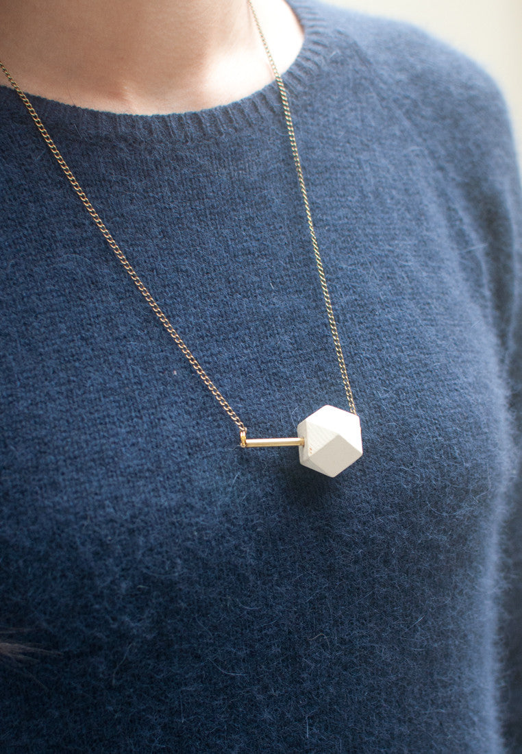 Simple Geometric Necklace - sanwaitsai