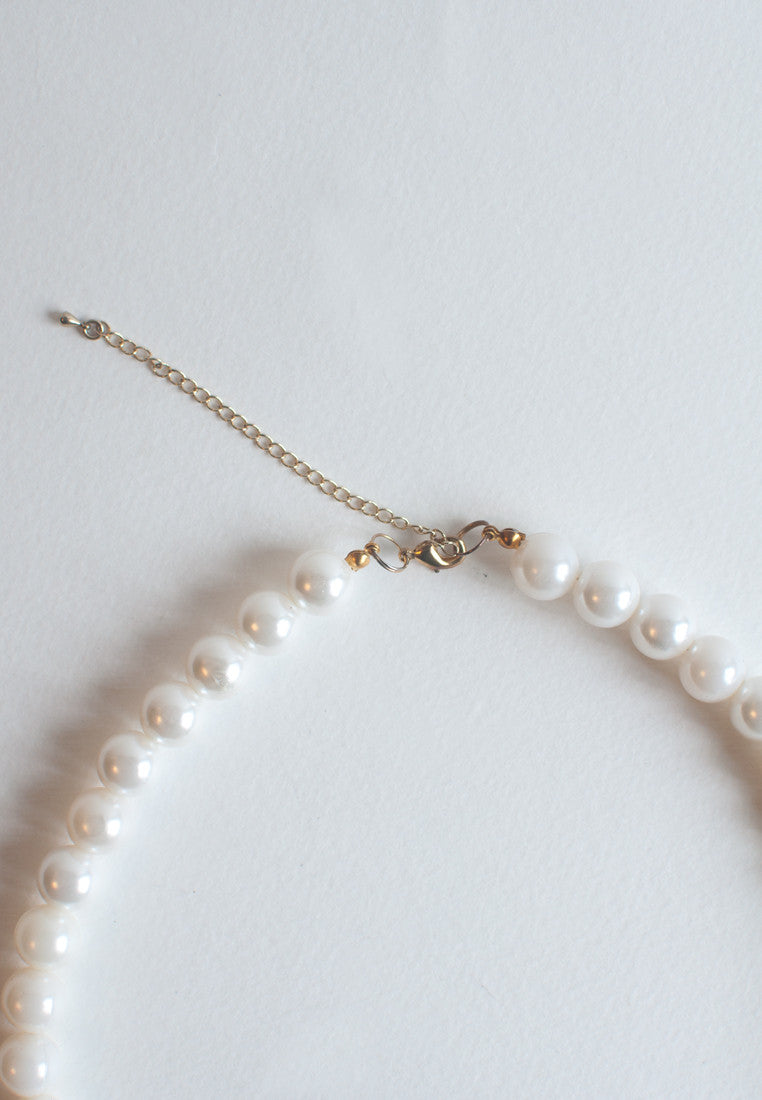 Felt Wood Pearl Necklace - sanwaitsai