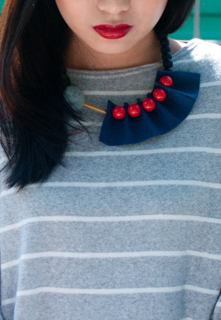 Blue & Red Necklace - sanwaitsai