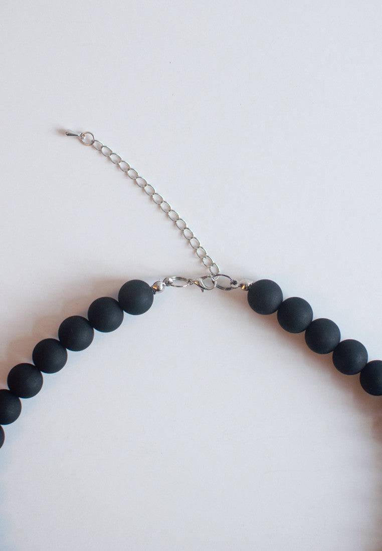Black Lace Flower Necklace - sanwaitsai - 4