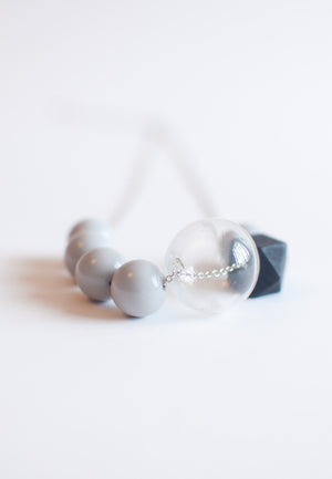 Grey Beads Necklace - sanwaitsai