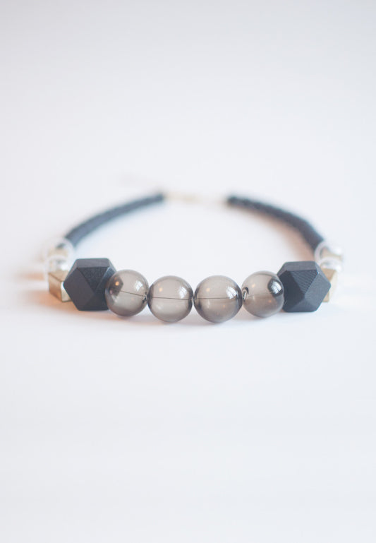 Black Glass Necklace - sanwaitsai