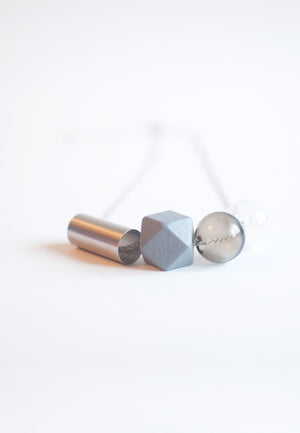 Grey Glass Necklace - sanwaitsai