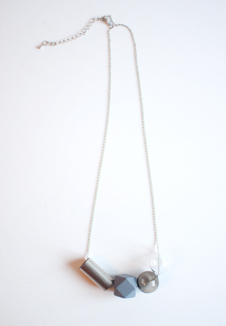 Grey Glass Necklace - sanwaitsai