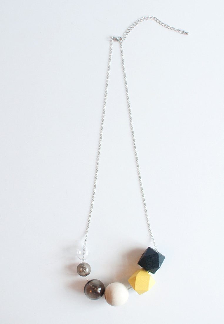 Wood Glass Necklace - sanwaitsai