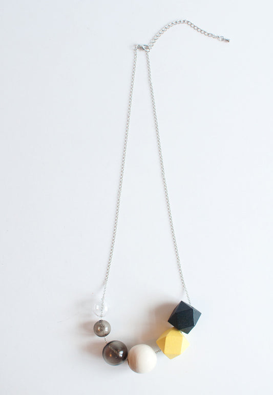 Wood Glass Necklace - sanwaitsai