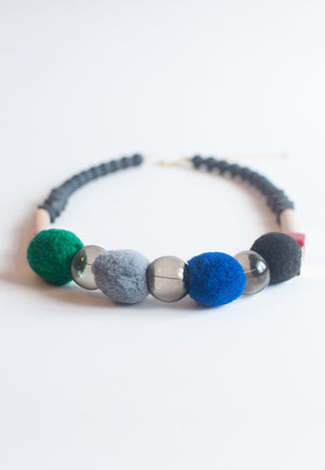 Colourful Felt Ball Necklace - sanwaitsai