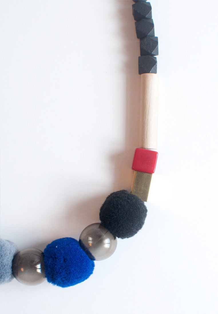 Colourful Felt Ball Necklace - sanwaitsai