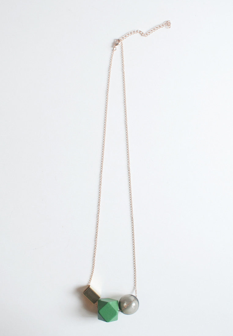 Green Wood Necklace - sanwaitsai