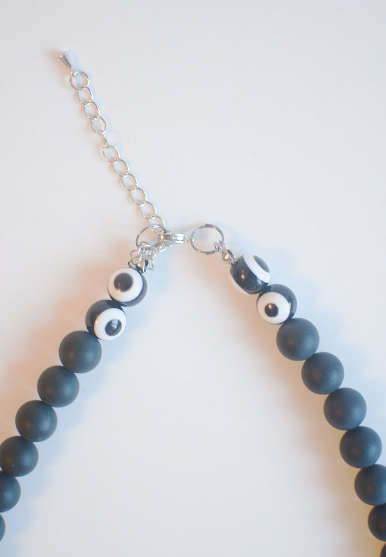 Yellow Wooden Bead Necklace - sanwaitsai