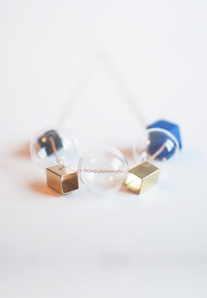 Glass Metal Bead Necklace - sanwaitsai