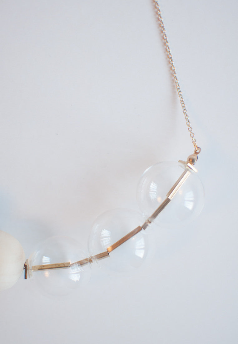 Metal Glass Necklace - sanwaitsai
