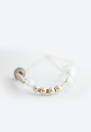Cotton Pearl Wood Necklace - sanwaitsai