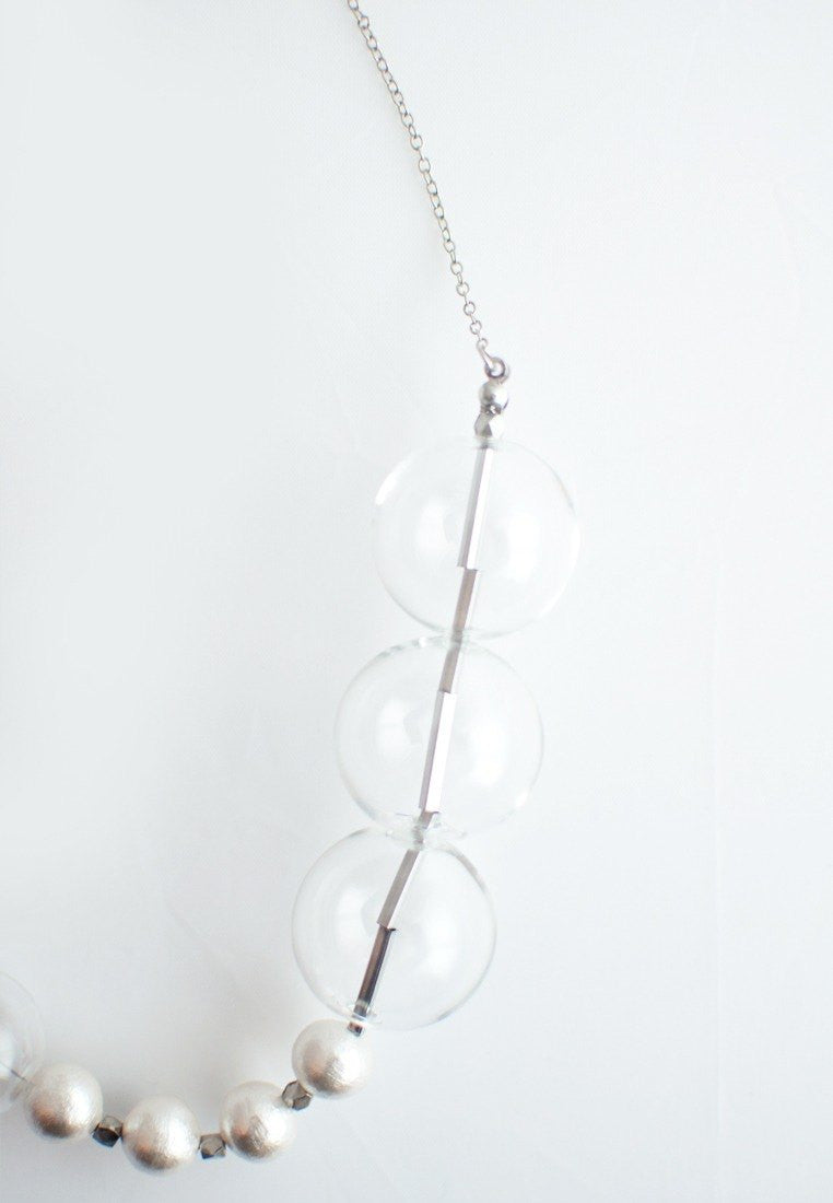Cotton Pearl Wood Necklace - sanwaitsai