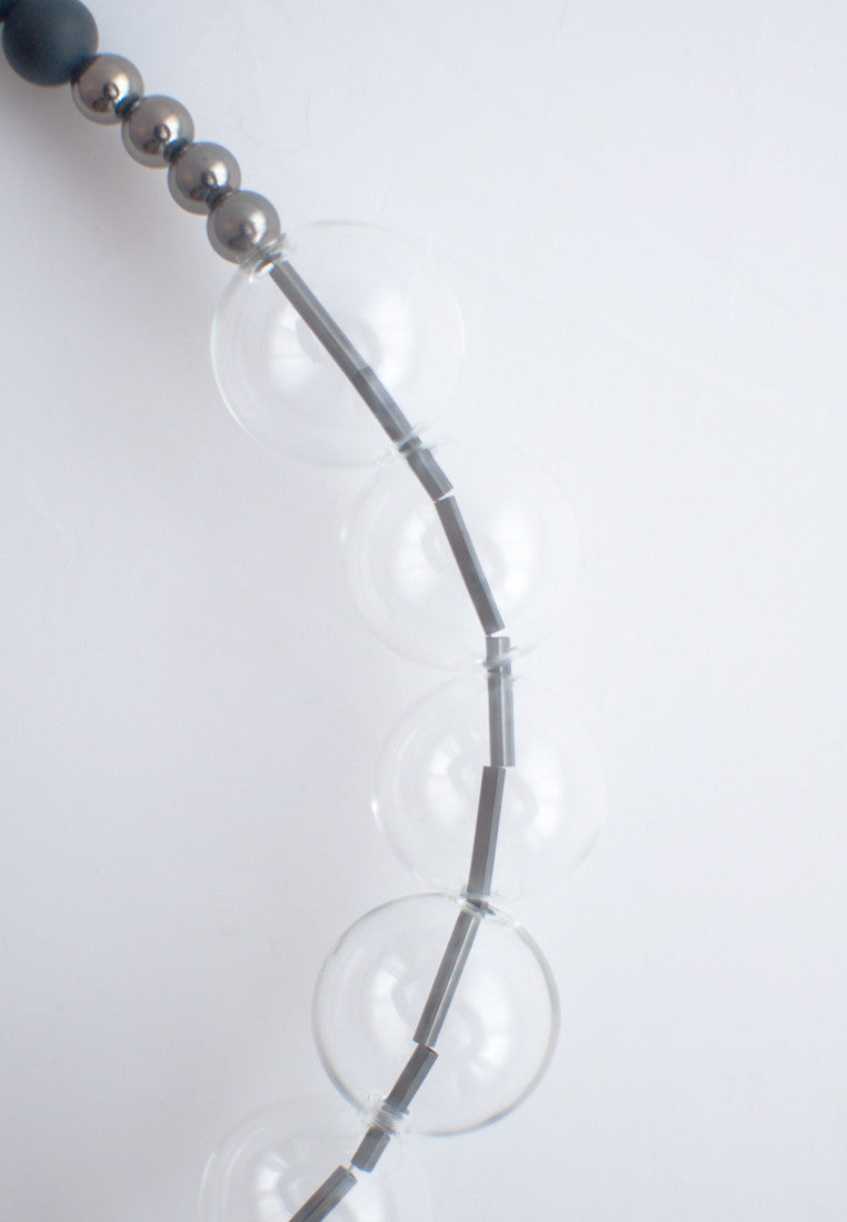 Metal Glass Bead Necklace - sanwaitsai