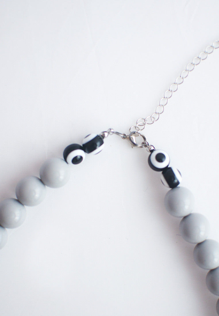 Blue Flower Glass Necklace - sanwaitsai