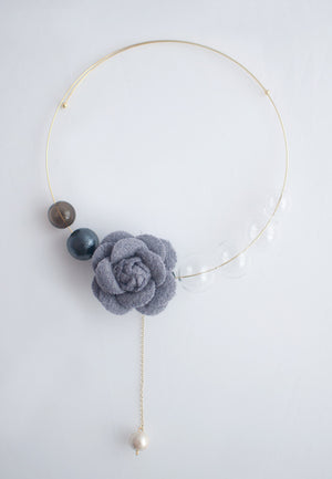 Glass Bead Collar Necklace - sanwaitsai