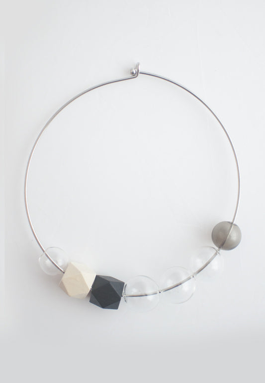 Black Beaded Collar - sanwaitsai - 2