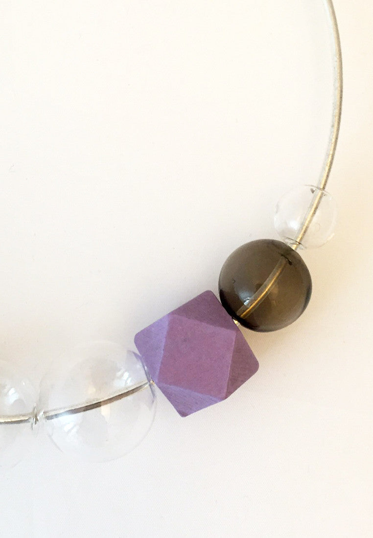 Glass Beads Purple Collar - sanwaitsai