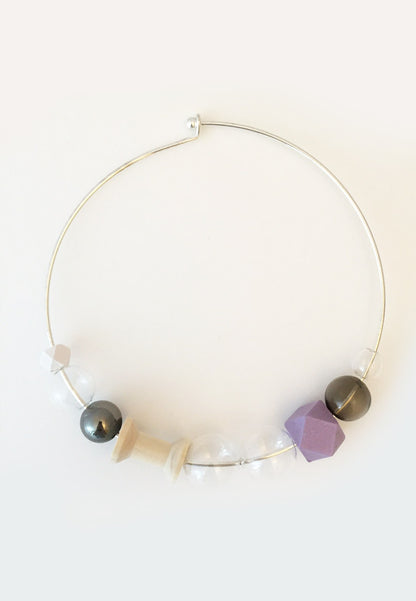 Glass Beads Purple Collar - sanwaitsai - 4