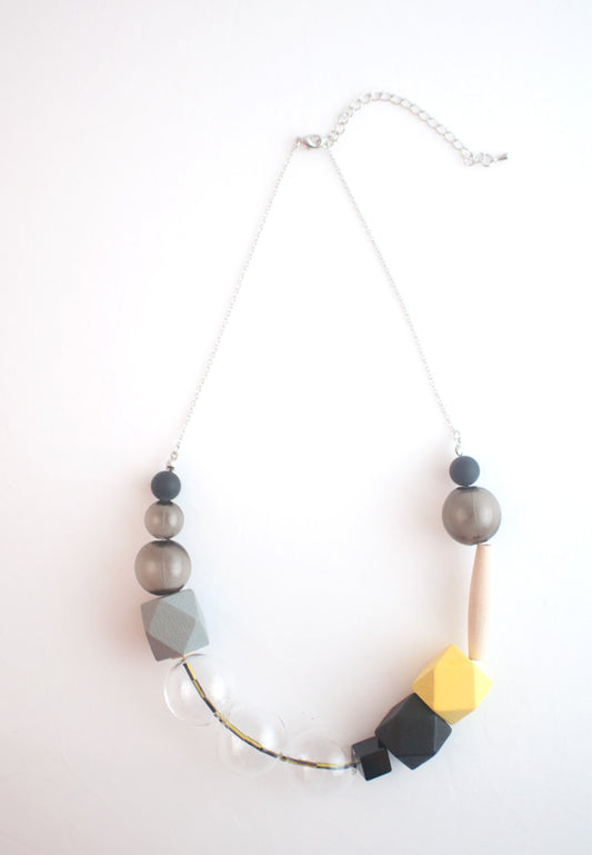 Wood & Glass Necklace - sanwaitsai - 2