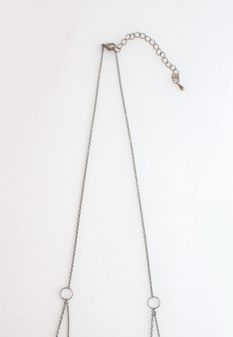 Glass Bead Metal Necklace - sanwaitsai - 4