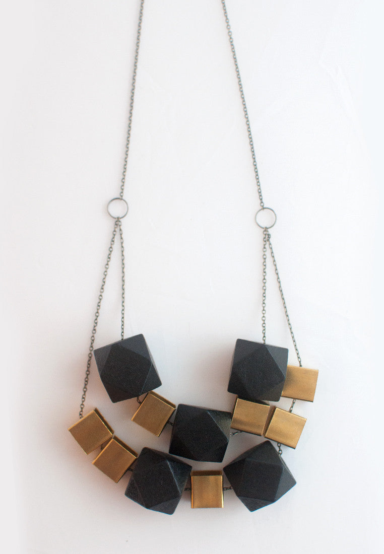 Glass Bead Metal Necklace - sanwaitsai - 3